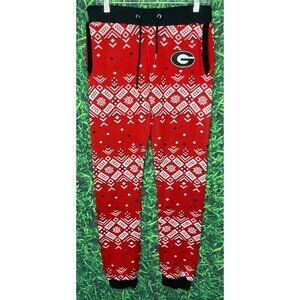 Georgia Bulldogs UGA Dawgs Red Black Lounge Pajama Jogger Pants Women’s Medium